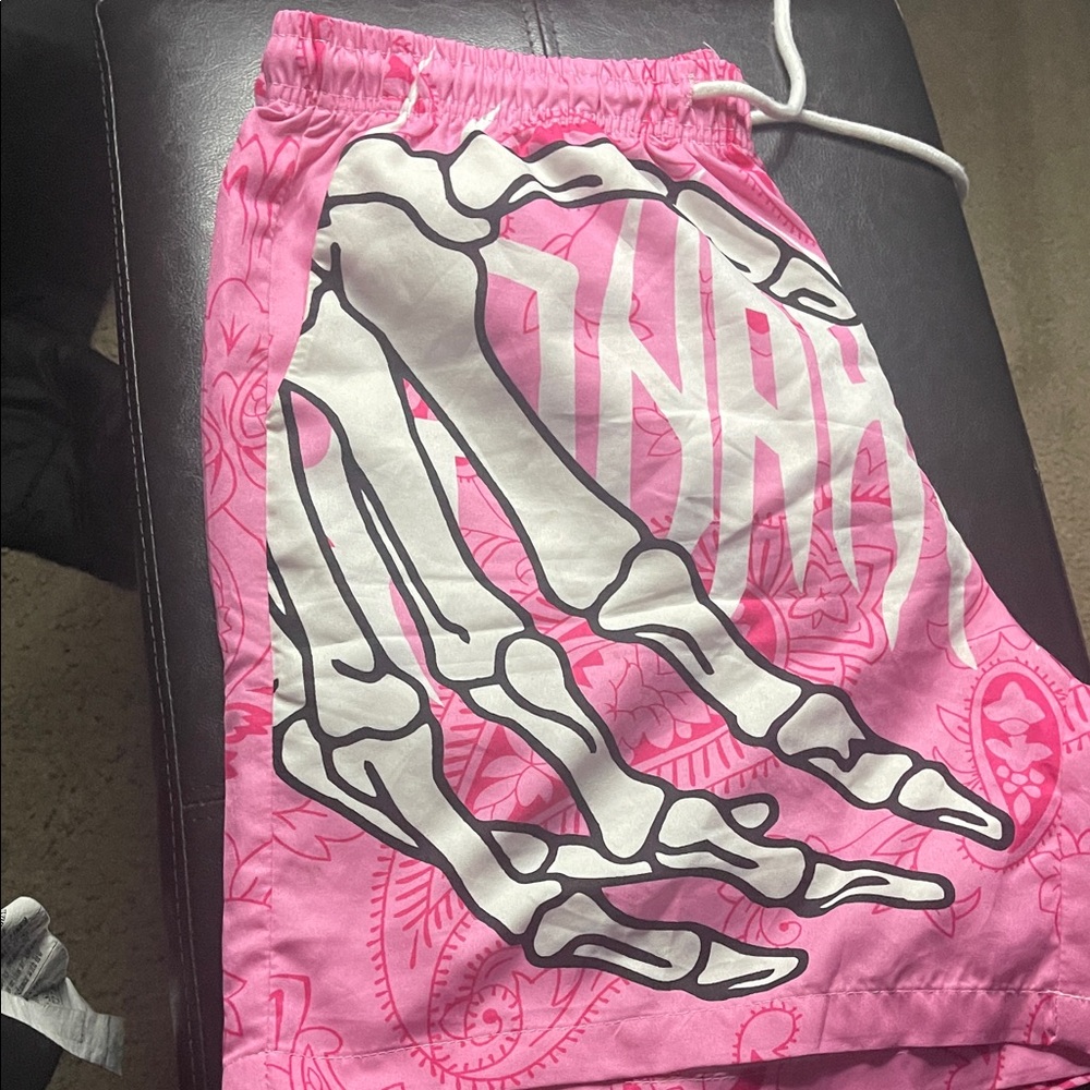 Men’s pink athletic shorts